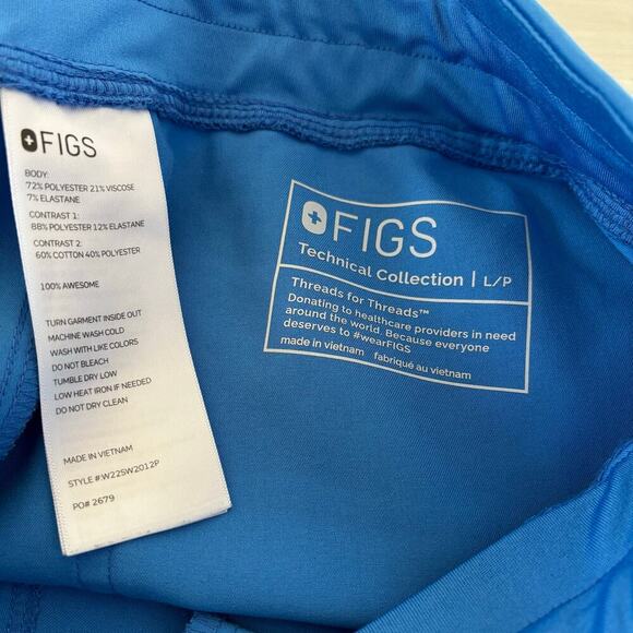 Figs Scrub Set Casma Top Medium Zamora Joggers Large Royal Blue M/L Hospital - Picture 6 of 10